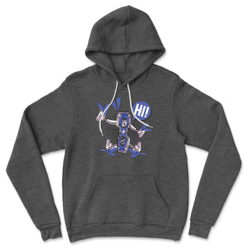 Quadcopter Robot Hoodie in Dark Grey Heather color